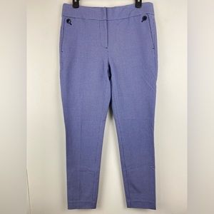 Loft size 6 Women’s Blue White Houndstooth Marisa Ankle Pants